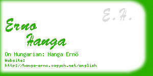 erno hanga business card