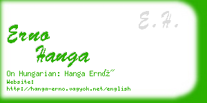 erno hanga business card